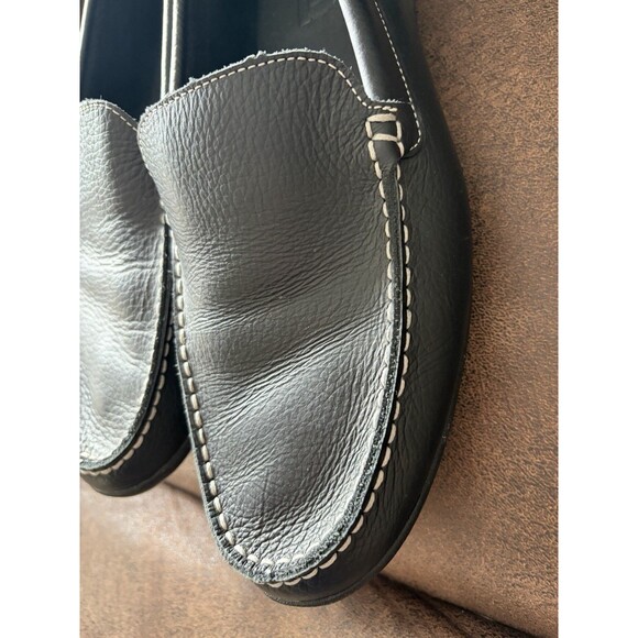 Footjoy Men\'s Black Leather Shoes Size 10.5 W Slip On Loafers Classic Golf Logo main image 11
